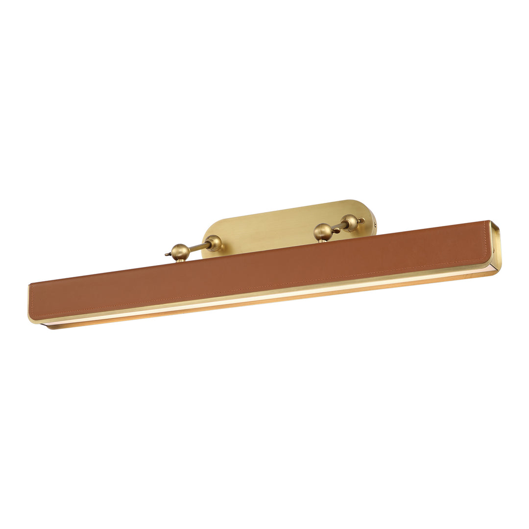 Alora Canada - PL307931VBCL - LED Wall Sconce - Valise Picture - Vintage Brass/Cognac Leather