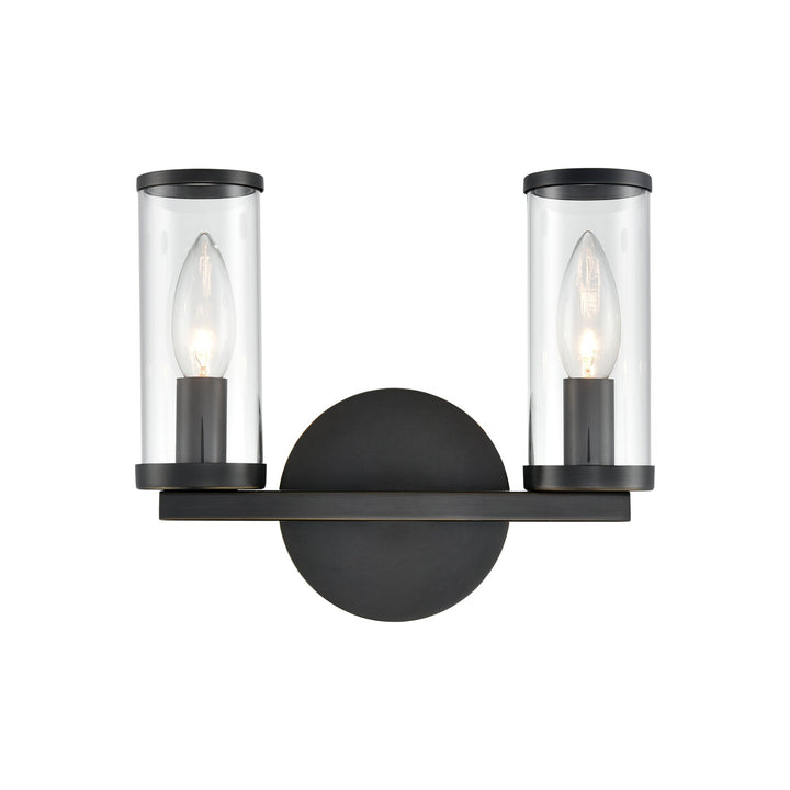 Alora Canada - WV309022UBCG - Two Light Bathroom Fixture - Revolve - Clear Glass/Urban Bronze