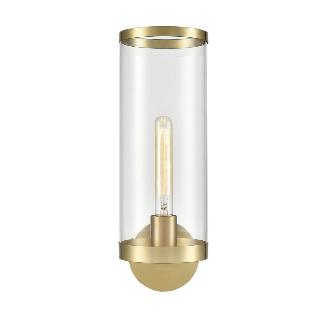 Revolve II One Light Bathroom Fixture in Clear Glass/Natural Brass Alora Canada