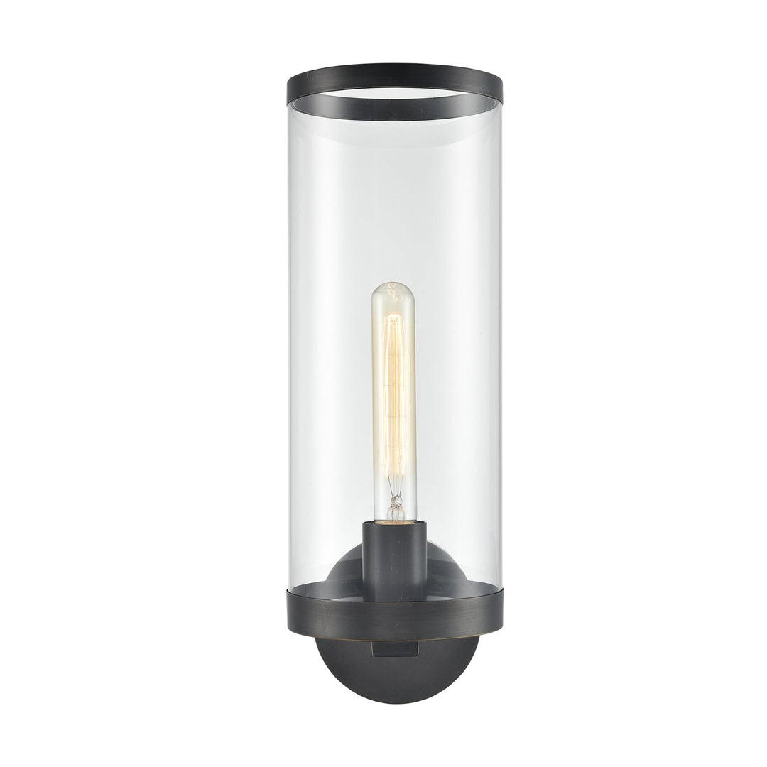 Revolve II One Light Bathroom Fixture in Clear Glass/Urban Bronze Alora Canada