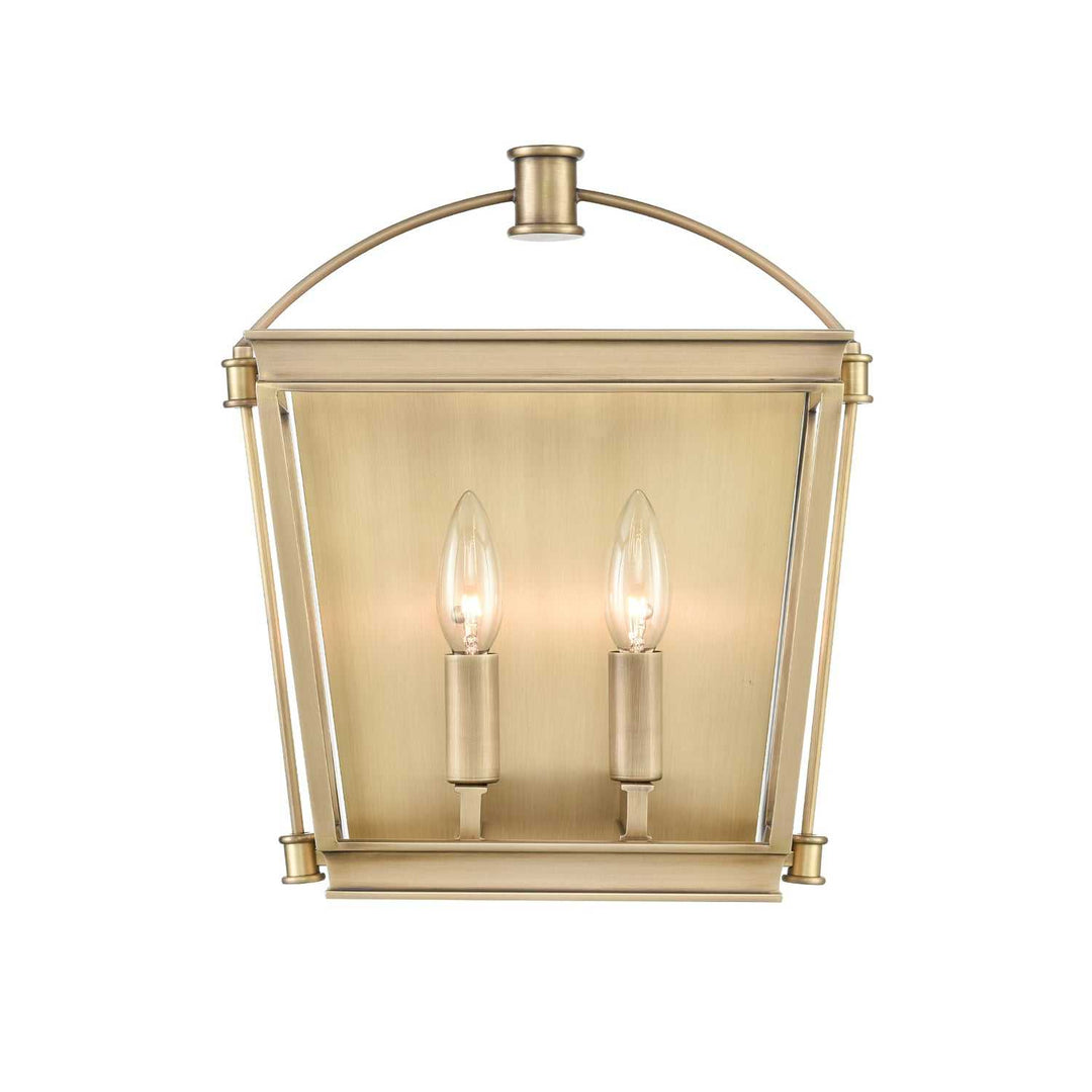 Manor Two Light Bathroom Fixture in Vintage Brass Alora Canada