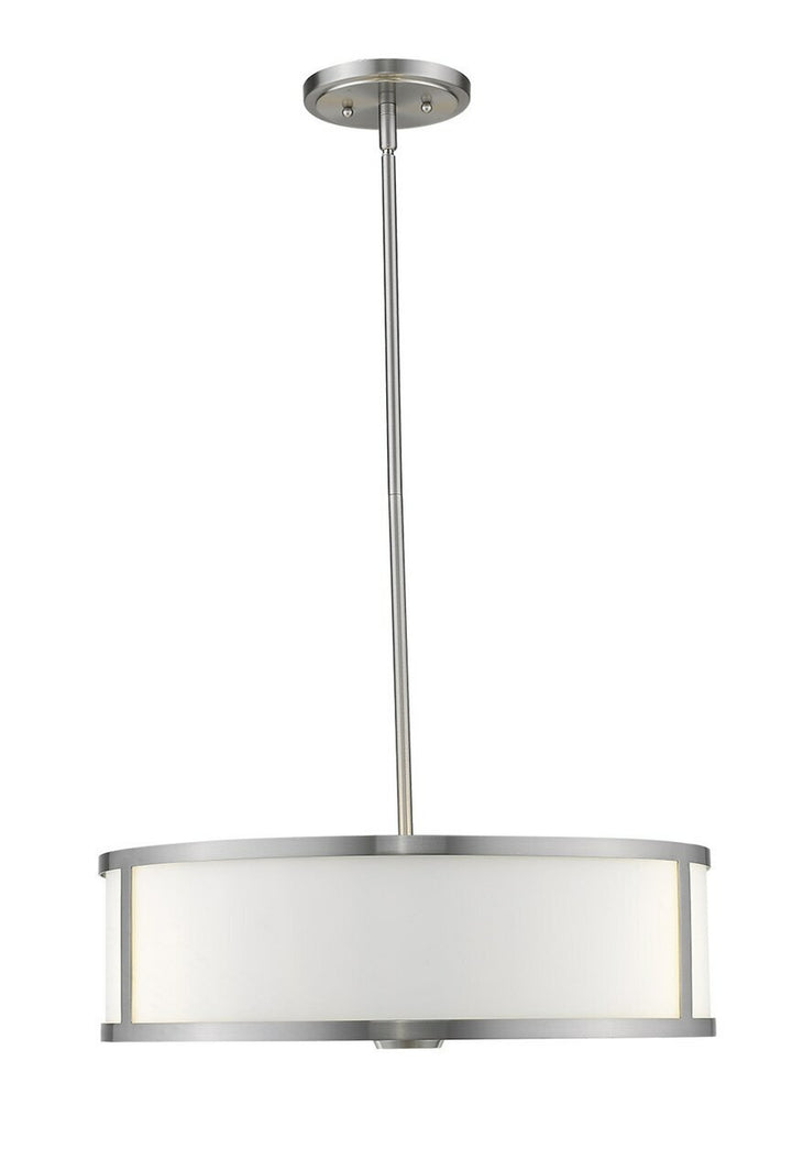 Pandeiro 3-Light 20" Nickel Pendant By Mirage Lighting