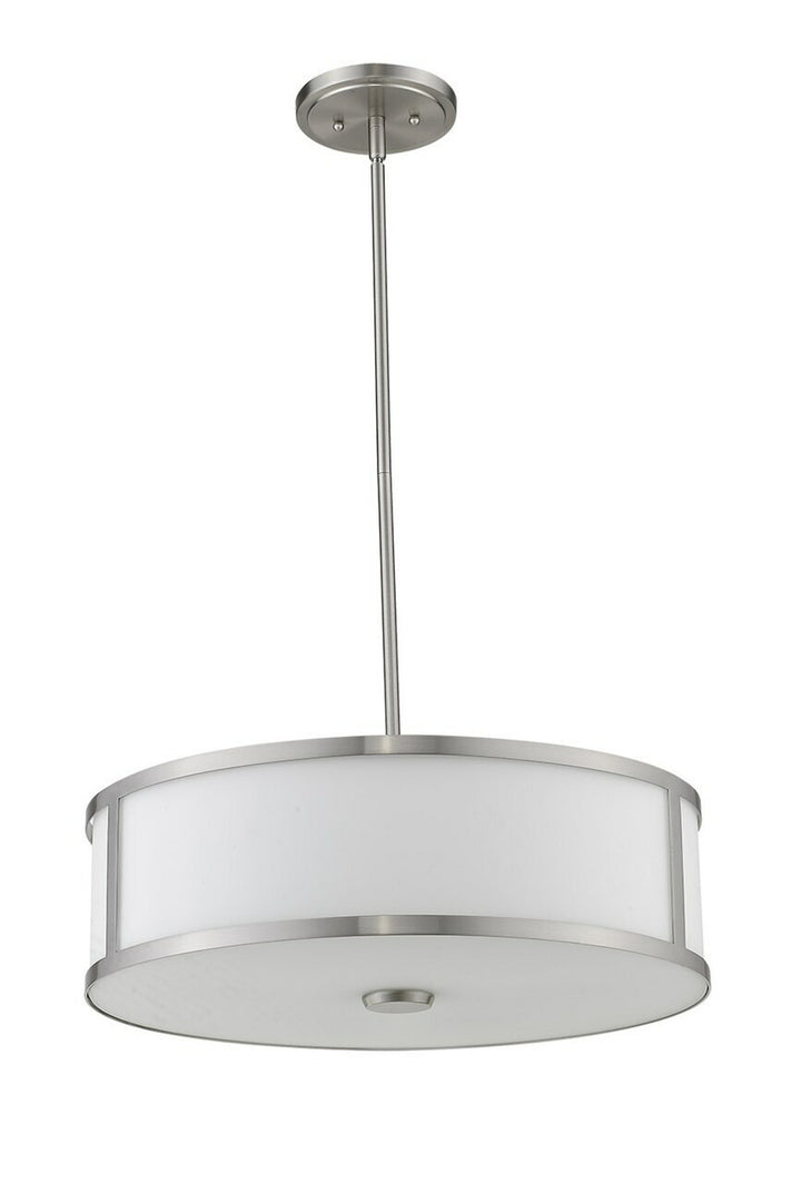 Pandeiro 3-Light 20" Nickel Pendant By Mirage Lighting