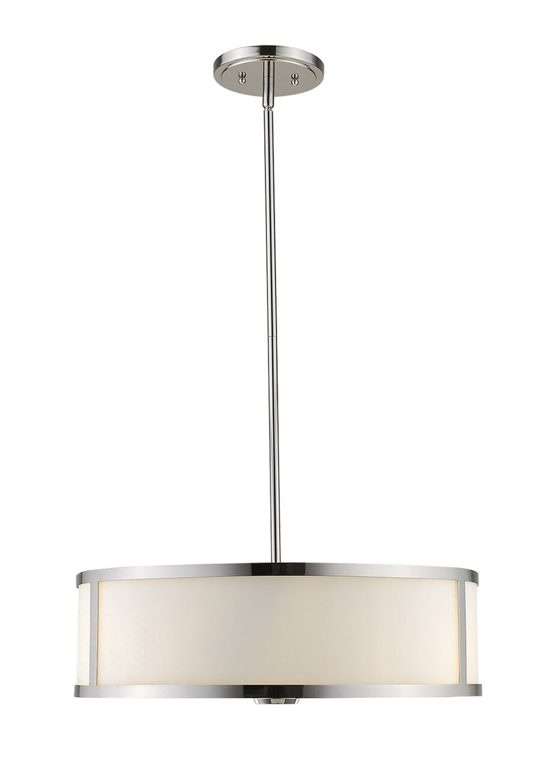 Pandeiro 3-Light 20" Nickel Pendant By Mirage Lighting - available from The Lighting Shoppe, trusted by Canadian homeowners