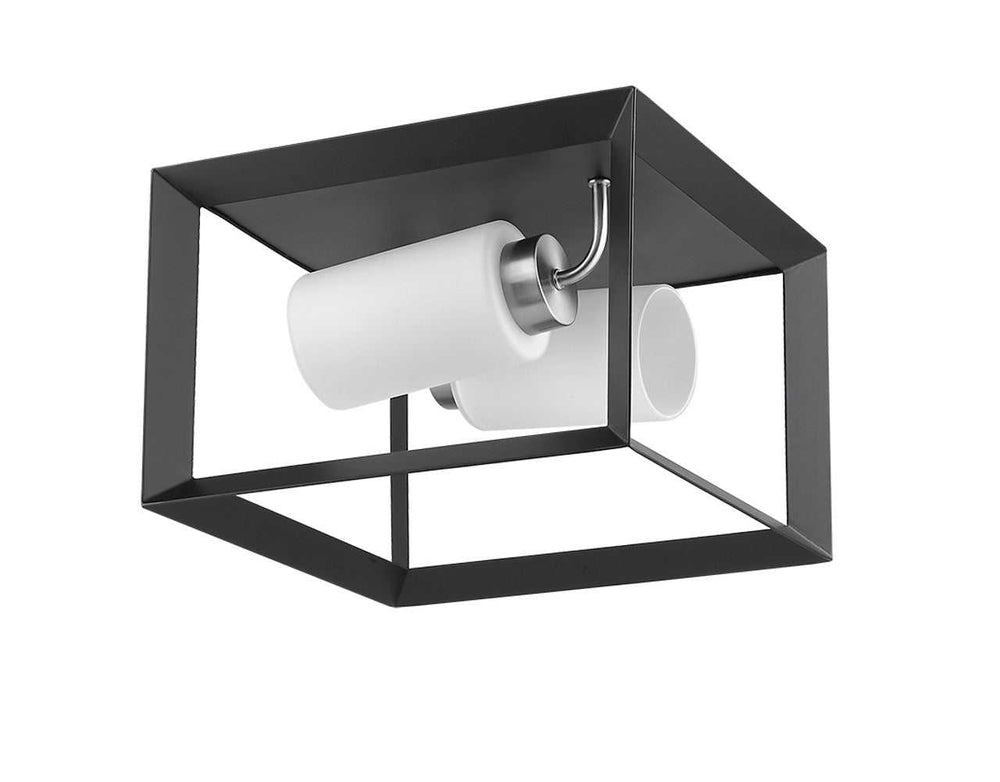 Lipa 2-Light Black & Nickel Flush Mount By Mirage Lighting Mirage Lighting