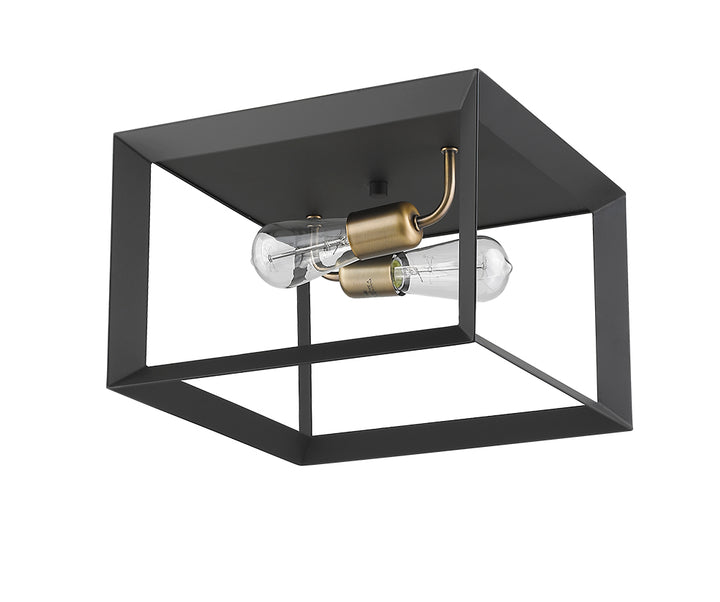 Lipa 2-Light Black & Nickel Flush Mount By Mirage Lighting - available from The Lighting Shoppe, trusted by Canadian homeowners