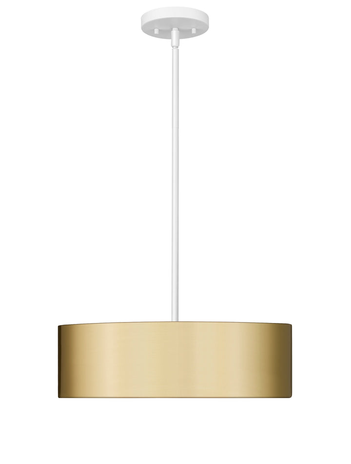 Piston 3-Light Polished Nickel Pendant Spanish Alabaster Stone Diffuser Modition Lighting