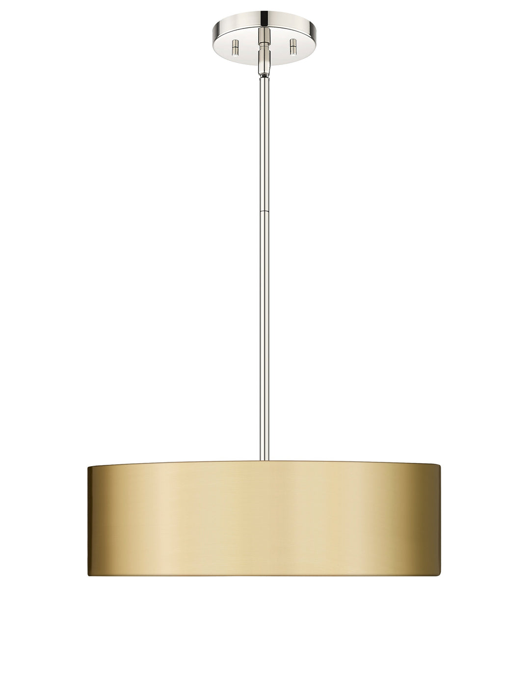 Piston 3-Light Polished Nickel Pendant Spanish Alabaster Stone Diffuser Modition Lighting
