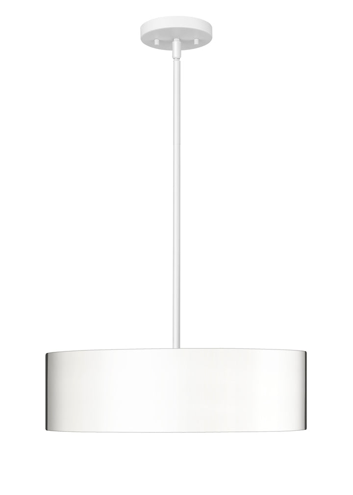 Piston 3-Light Polished Nickel Pendant Spanish Alabaster Stone Diffuser