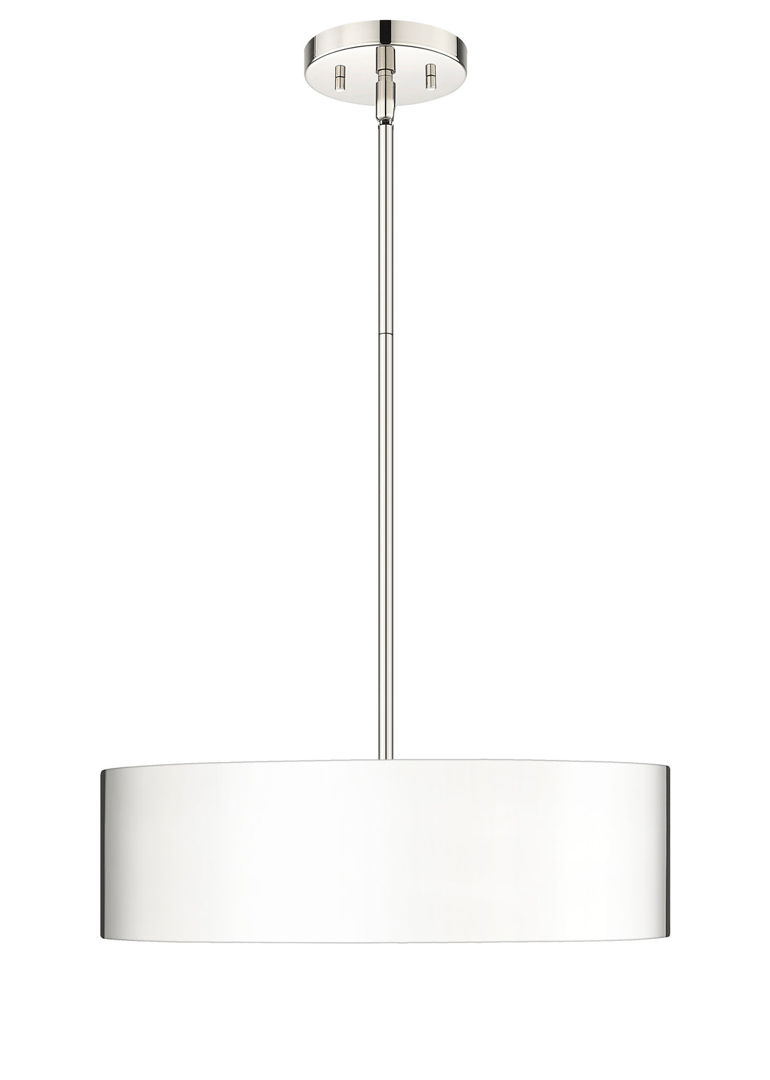 Piston 3-Light Polished Nickel Pendant Spanish Alabaster Stone Diffuser
