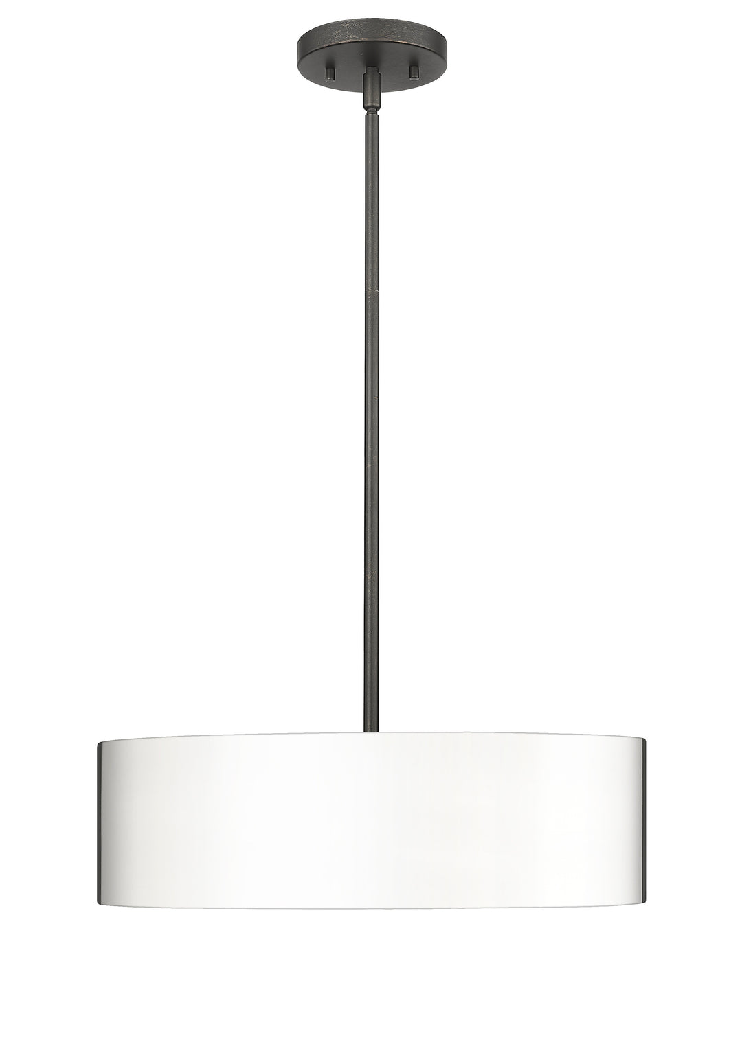 Piston 3-Light Polished Nickel Pendant Spanish Alabaster Stone Diffuser