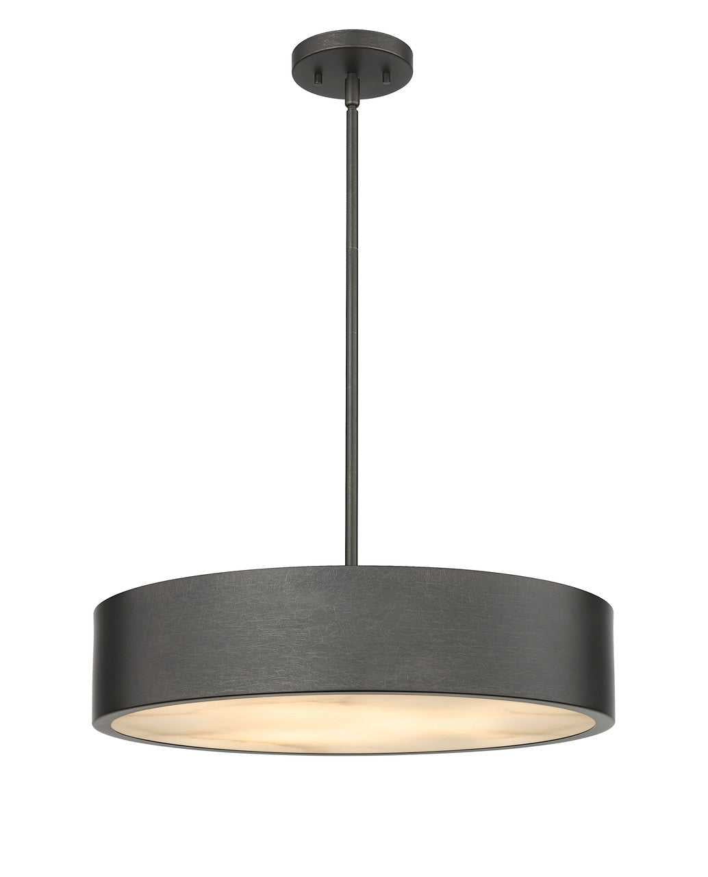 Piston 5-Light Black Pendant Spanish Alabaster Stone Diffuser Modition Lighting