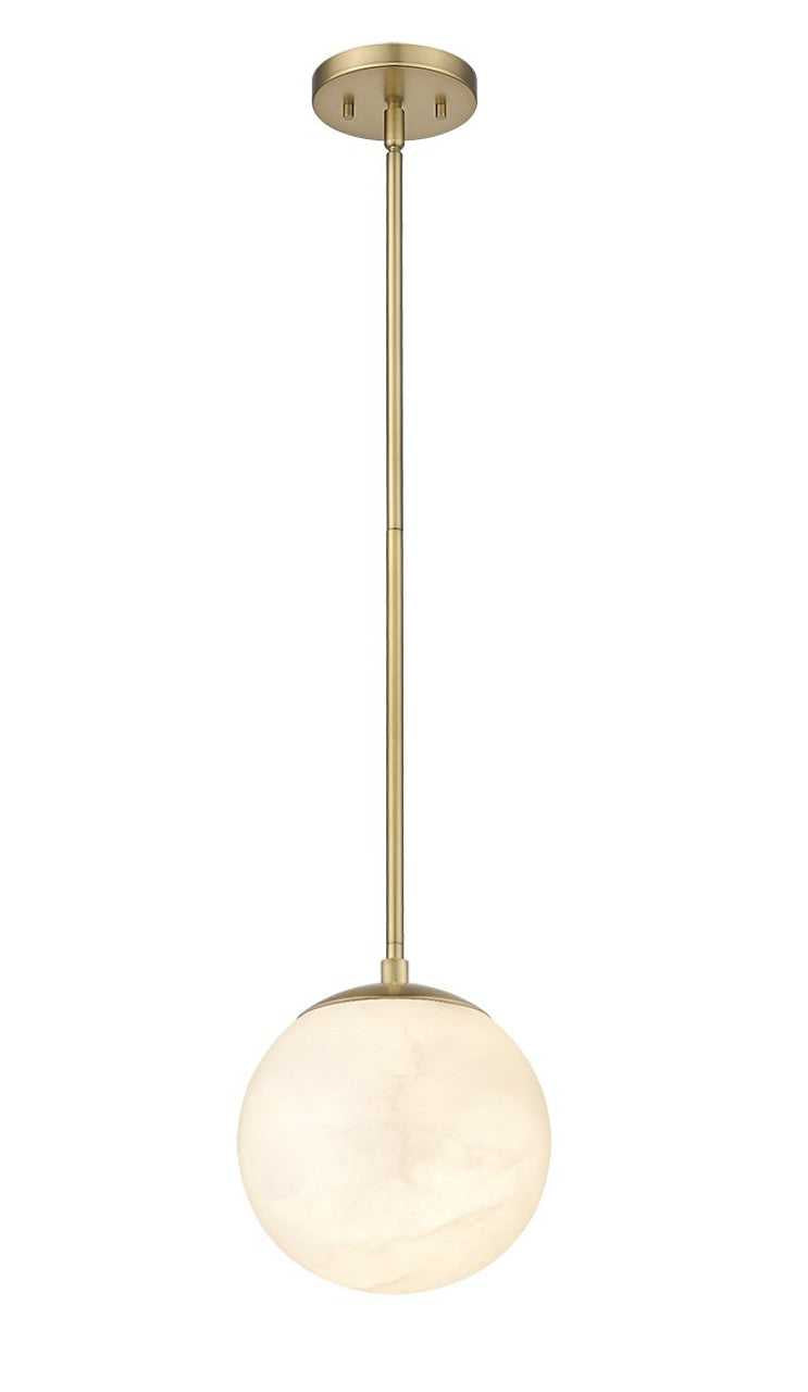 Moon 1-Light Hand Carved Alabaster Pendant By Modition Lighting Modition Lighting