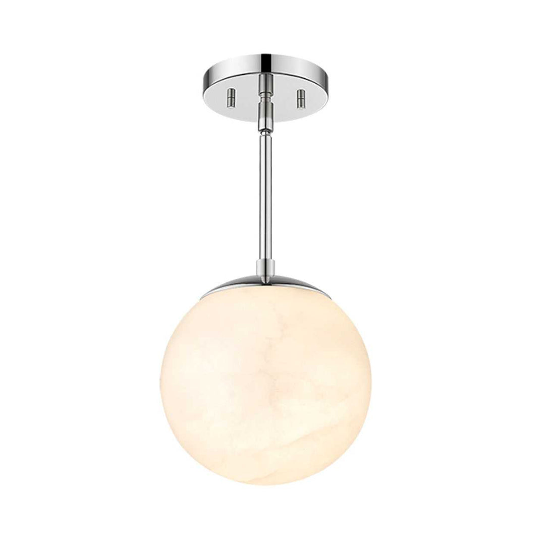 Moon 1-Light Hand Carved Alabaster Pendant By Modition Lighting Modition Lighting