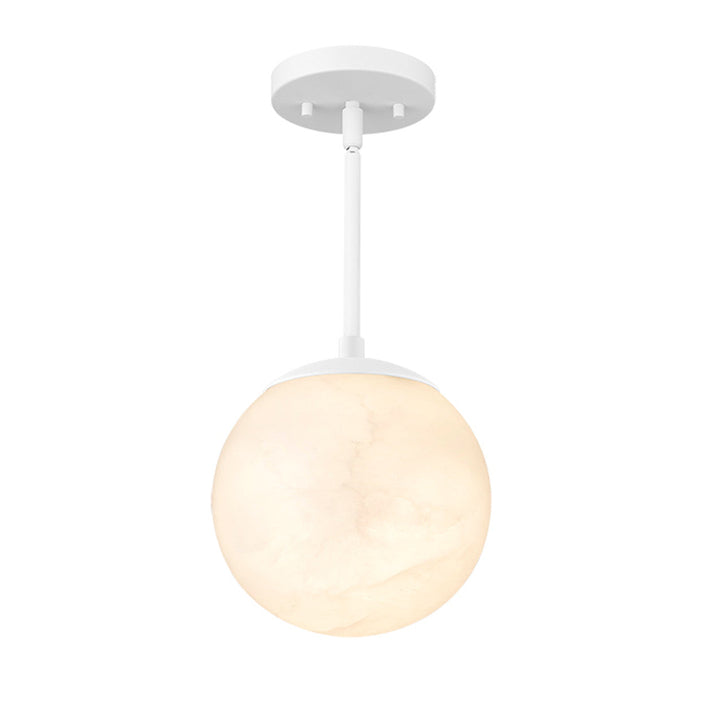 Moon 1-Light Hand Carved Alabaster Pendant By Modition Lighting Modition Lighting