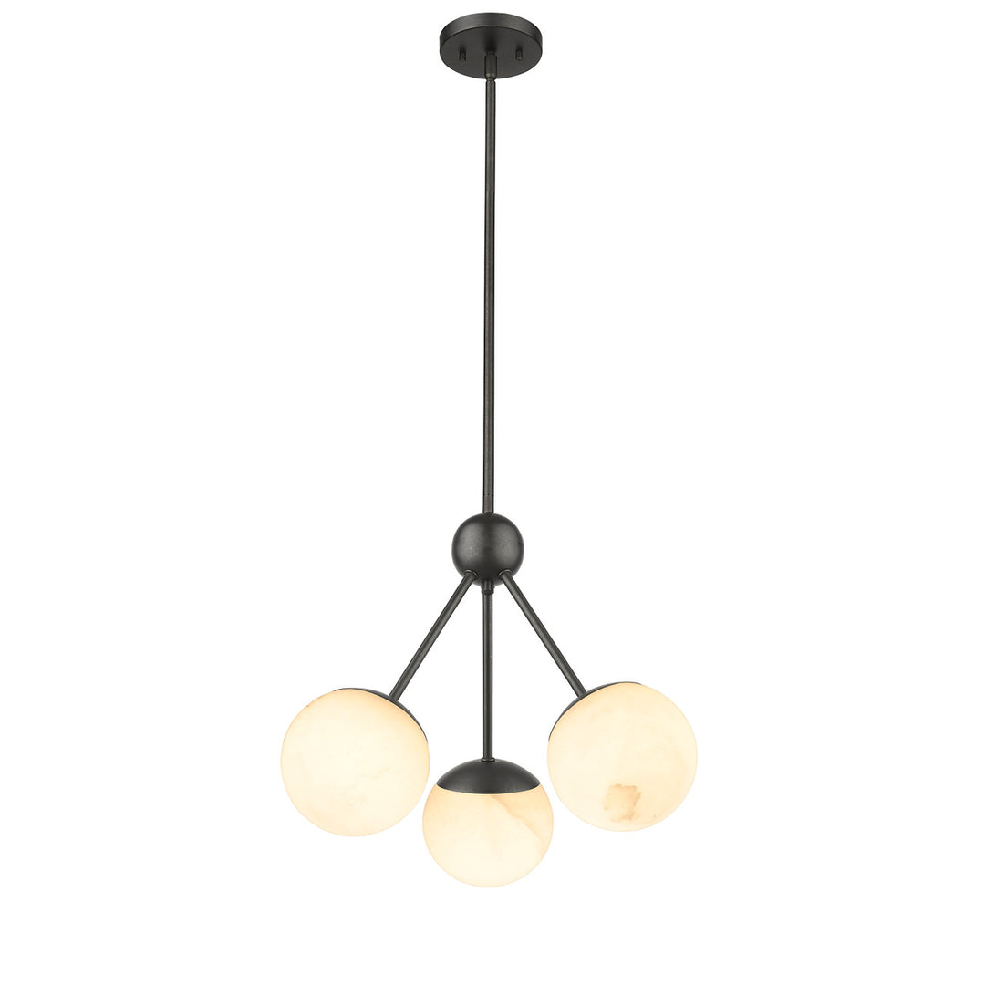 Amelia 3-Light Pendant Featuring Hand Carved Alabaster By Modition Lighting