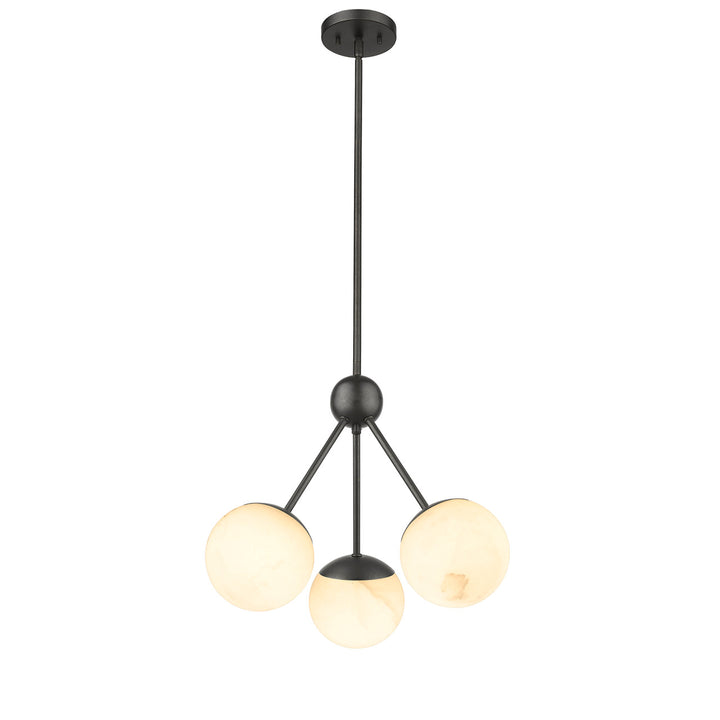 Amelia 3-Light Pendant Featuring Hand Carved Alabaster By Modition Lighting