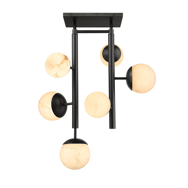 Amelia 6-Light Hand Carved Alabaster Chandelier By Modition Lighting