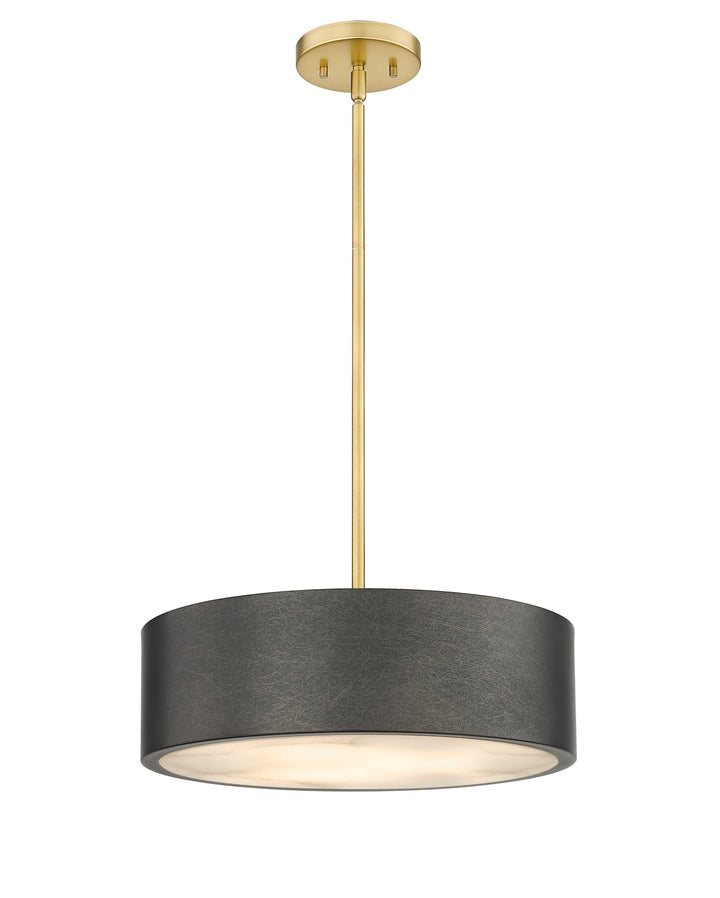 Piston 3-Light Gold Pendant Spanish Alabaster Stone Diffuser Modition Lighting