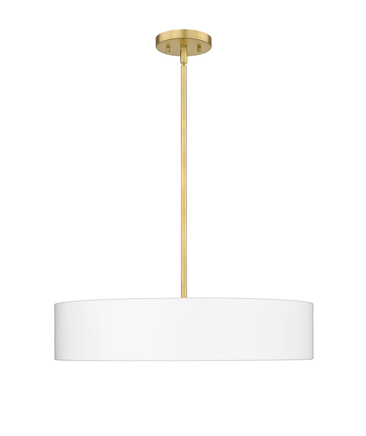 Piston 5-Light Polished Nickel Pendant Spanish Alabaster Stone Diffuser Modition Lighting