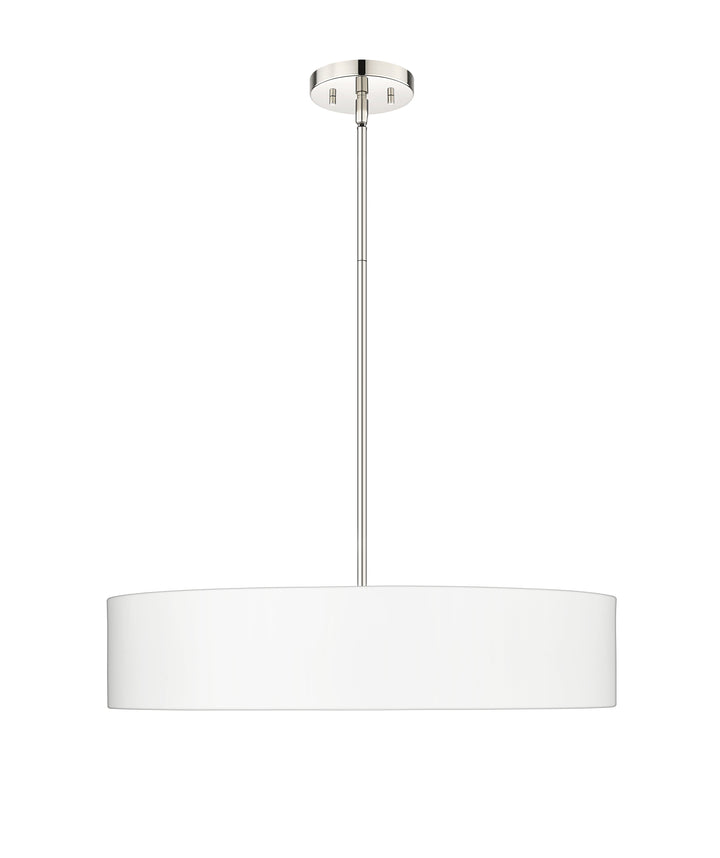 Piston 5-Light Polished Nickel Pendant Spanish Alabaster Stone Diffuser Modition Lighting