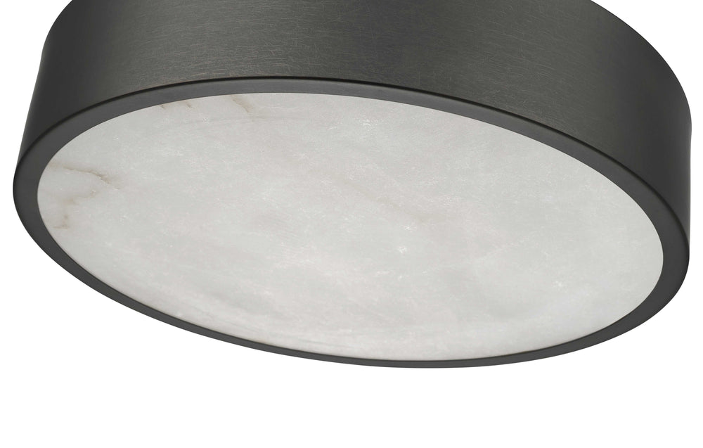 Piston 5-Light Black Pendant Spanish Alabaster Stone Diffuser Modition Lighting