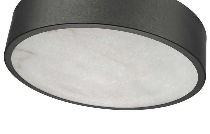 Piston 5-Light Black Pendant Spanish Alabaster Stone Diffuser Modition Lighting