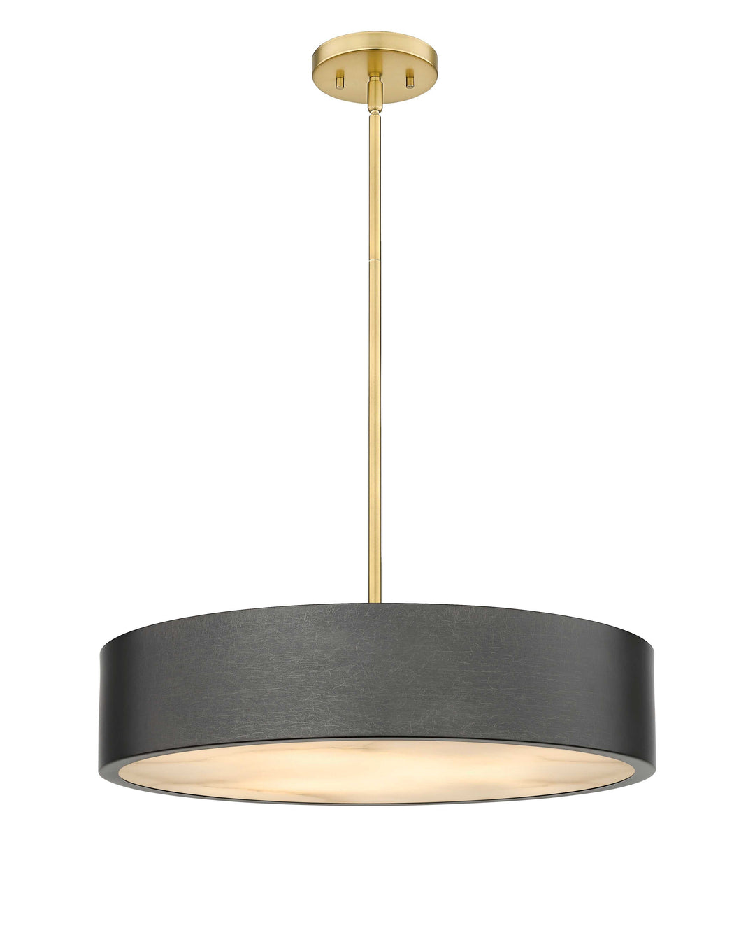 Piston 5-Light Black Pendant Spanish Alabaster Stone Diffuser Modition Lighting