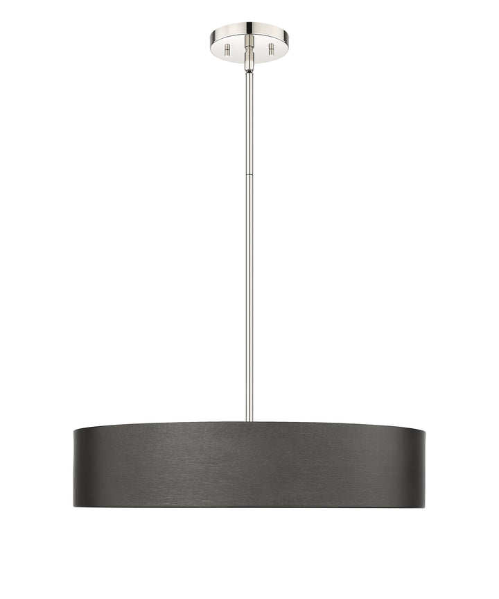 Piston 5-Light Black Pendant Spanish Alabaster Stone Diffuser Modition Lighting
