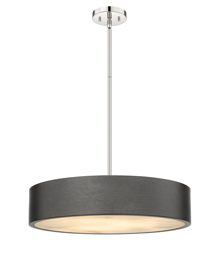 Piston 5-Light Black Pendant Spanish Alabaster Stone Diffuser Modition Lighting