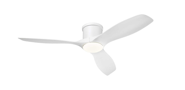 Apollo 52" Flush Ceiling Fan in Matte White Mirage Lighting Group