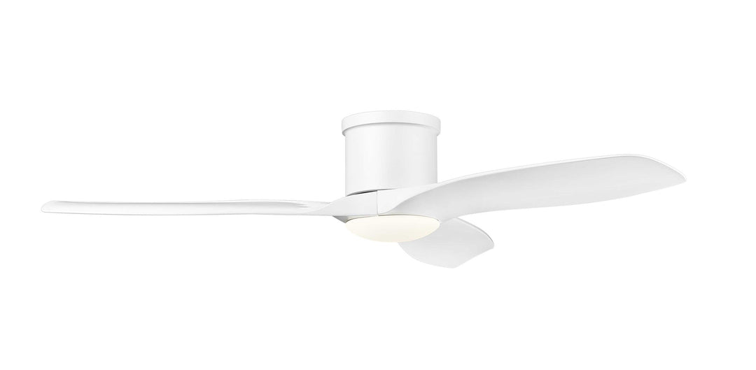 Apollo 52" Flush Ceiling Fan in Matte White Mirage Lighting Group