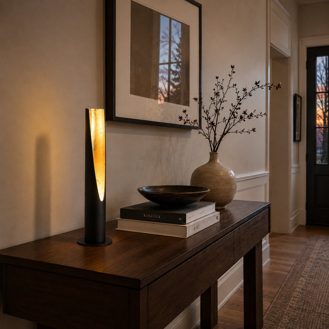 Barbotto LED Table Lamp in Black/Gold