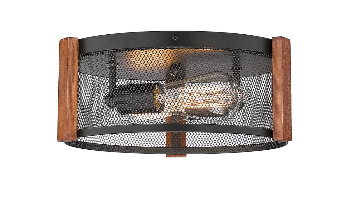 Britt 2-Light 12" Multi-Finish Flush Mount by Mirage Lighting