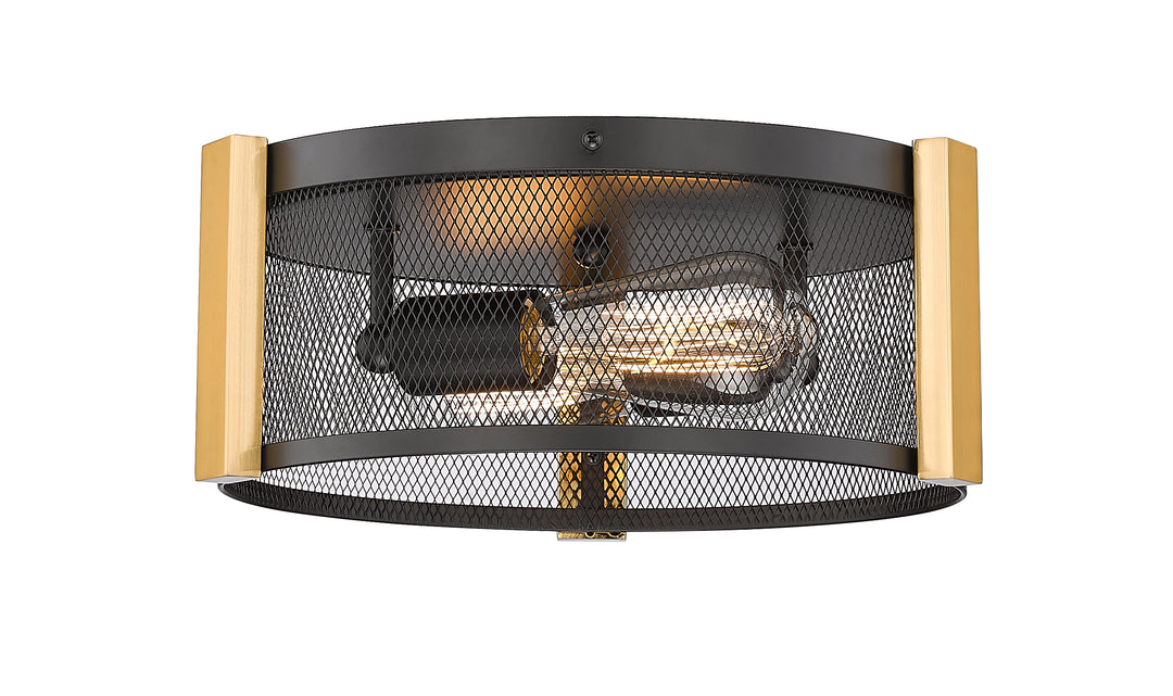 Britt 2-Light 12" Multi-Finish Flush Mount by Mirage Lighting