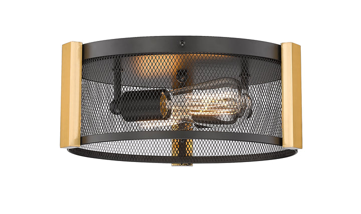 Britt 2-Light 12" Multi-Finish Flush Mount by Mirage Lighting