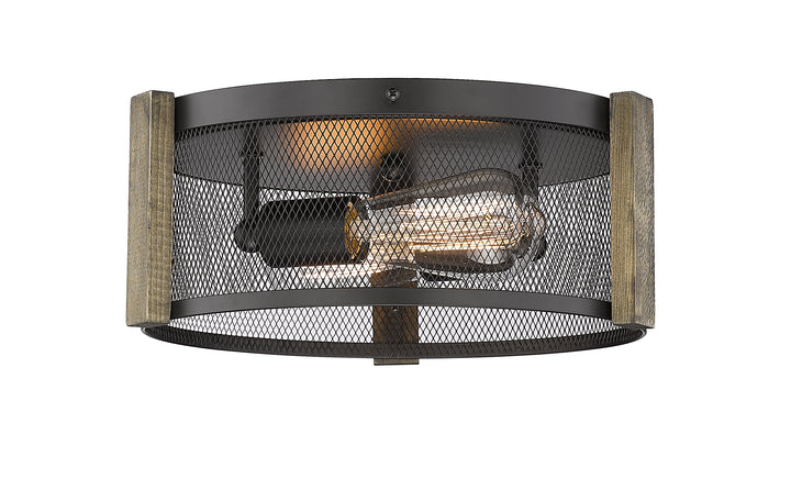 Britt 2-Light 12" Multi-Finish Flush Mount by Mirage Lighting