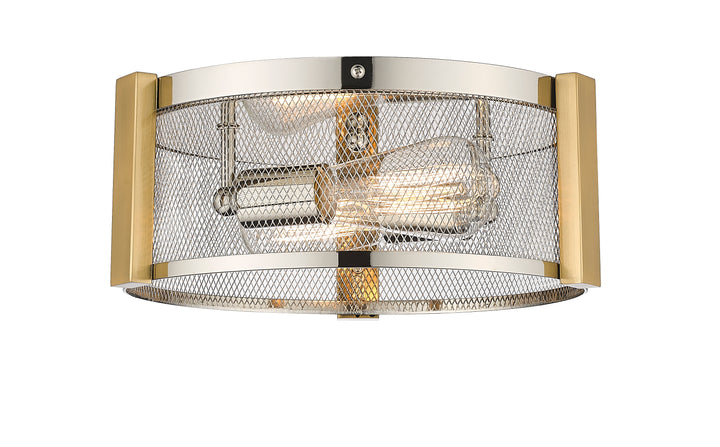 Britt 2-Light 12" Multi-Finish Flush Mount by Mirage Lighting