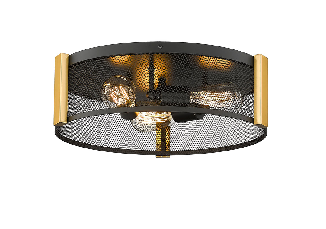 Britt 3-Light 16" Multi-Finish Flush Mount by Mirage Lighting