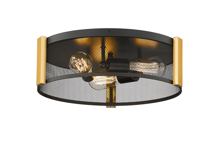 Britt 3-Light 16" Multi-Finish Flush Mount by Mirage Lighting