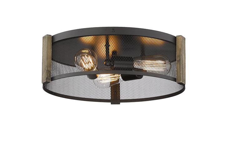 Britt 3-Light 16" Multi-Finish Flush Mount by Mirage Lighting