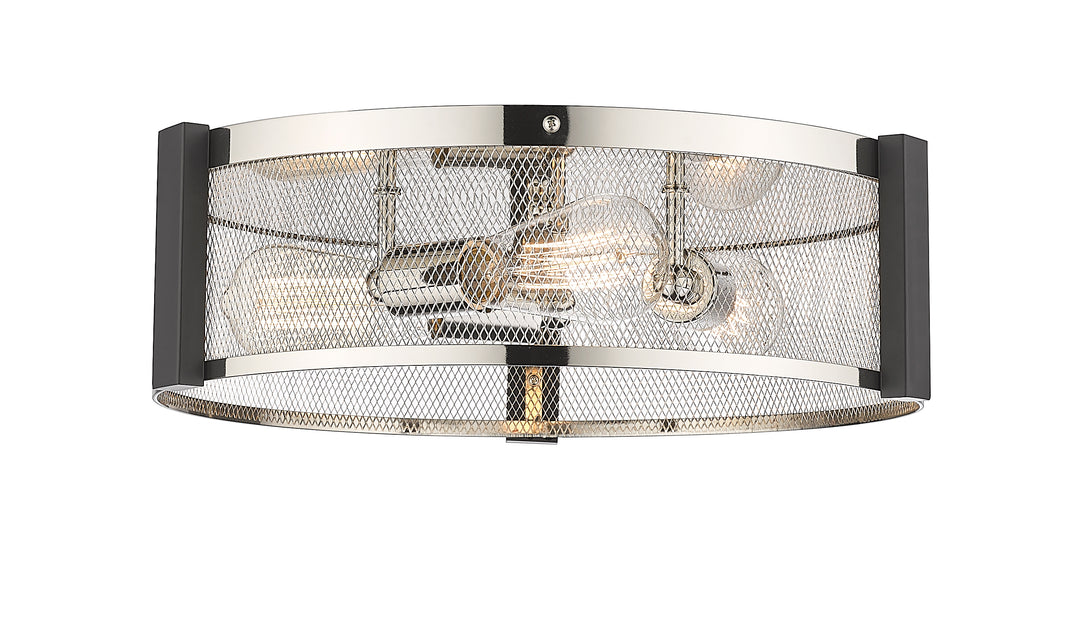 Britt 3-Light 16" Multi-Finish Flush Mount by Mirage Lighting
