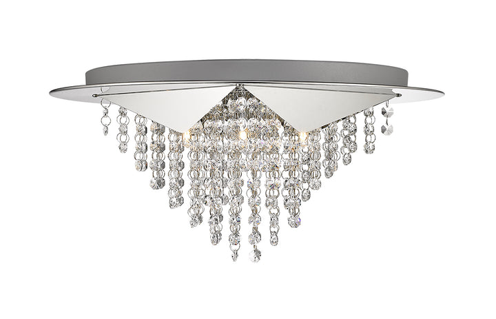 Wave 5-Light 19" Crystal Flush Mount