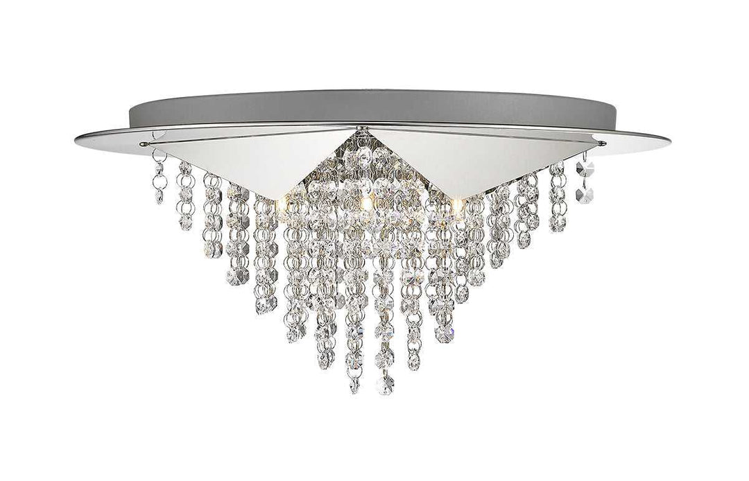 Wave 5-Light 19" Crystal Flush Mount Mirage Lighting Group