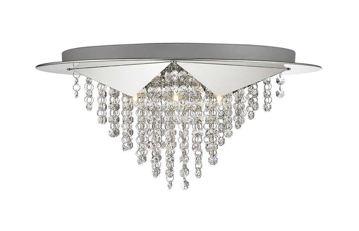 Wave 5-Light 19" Crystal Flush Mount Mirage Lighting Group