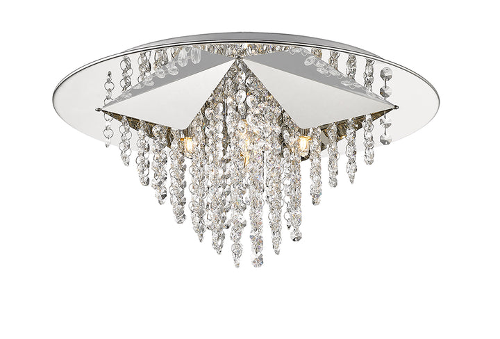 Wave 5-Light 19" Crystal Flush Mount