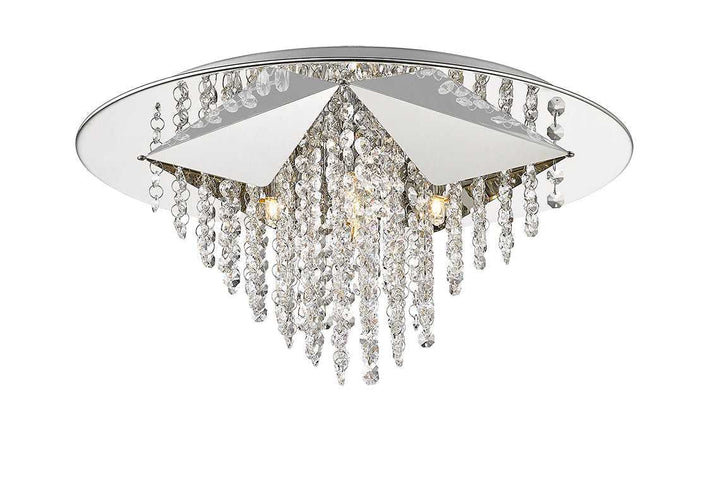 Wave 5-Light 19" Crystal Flush Mount Mirage Lighting Group