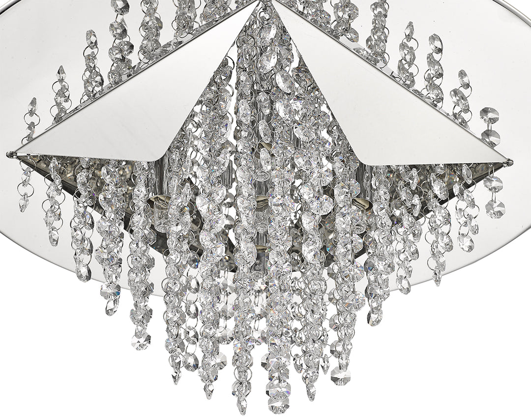 Wave 5-Light 19" Crystal Flush Mount