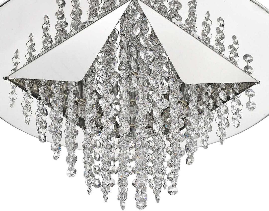 Wave 5-Light 19" Crystal Flush Mount Mirage Lighting Group