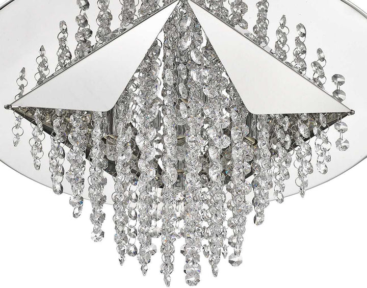 Wave 5-Light 19" Crystal Flush Mount Mirage Lighting Group